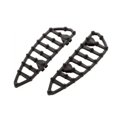 PartzBiz HD 410-007 - Arlen Ness MX Billet Driver Floorboards Black 18‚” ชุดคู่ Harley Softail 18+ M8