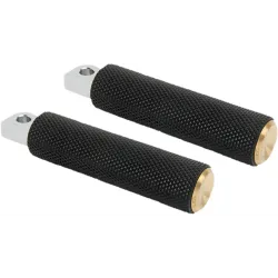 PartzBiz HD 07-945 - ยางพักเท้า Arlen Ness ตัวผู้ ทองเหลือง Knurled คู่ผู้โดยสาร Harley Softail 18+ PartzBiz HD 07-945 - ยางพักเท้า Arlen Ness ตัวผู้ ทองเหลือง Knurled คู่ผู้โดยสาร Harley Softail 18+