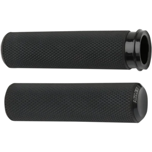 PartzBiz HD: 3461570-Arlen Ness Fly-By-Wire Fusion Knurled Rubber Hand Grips Black Handlebars Harley
