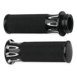 PartzBiz HD 07-319 - Arlen Ness Fusion Hand Grips Black Deep Cut Electronic Throttle 08-22 Harley TBW PartzBiz HD 07-319 - Arlen Ness Fusion Hand Grips Black Deep Cut Electronic Throttle 08-22 Harley TBW