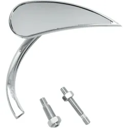 PartzBiz HD 13-411 - Arlen Ness Rad II Micro Rear View กระจกนูนทรงหยดน้ำ Chrome แฮนด์ด้านขวา