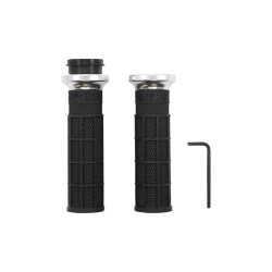 PartzBiz HD V31HCW-BB-S - ODI Hart-Luck Lock-On Grips Pair Black Silver Billet Cable 1” Harley Big Twin XL PartzBiz HD V31HCW-BB-S - ODI Hart-Luck Lock-On Grips Pair Black Silver Billet Cable 1” Harley Big Twin XL