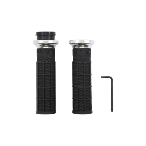 PartzBiz HD: 3485342-ODI Hart-Luck Lock-On Grips Pair Black Silver Billet Cable 1” Harley Big Twin XL PartzBiz HD: 3485342-ODI Hart-Luck Lock-On Grips Pair Black Silver Billet Cable 1” Harley Big Twin XL