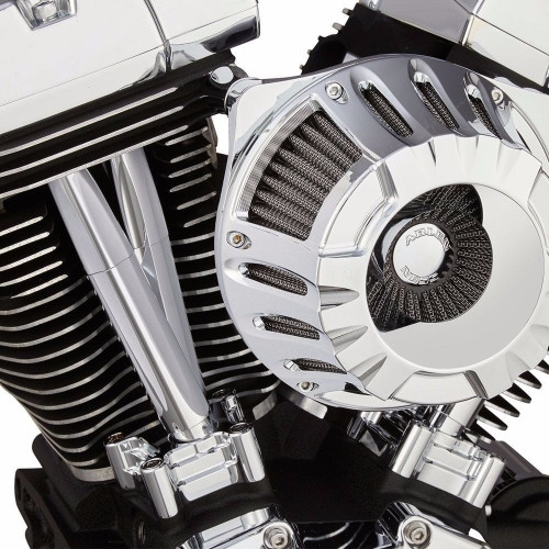 PartzBiz HD: 3442777-Arlen Ness Deep Cut Chrome Pushrod Tube ครอบคลุม Lower Harley 1999-2017 Twin Cam