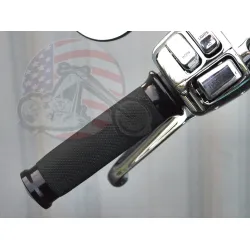 PartzBiz HD CC-86-ANO - Avon Black Contour 1” Handlebar Grips Throttle Cable Harley Big Twin Sportster PartzBiz HD CC-86-ANO - Avon Black Contour 1” Handlebar Grips Throttle Cable Harley Big Twin Sportster