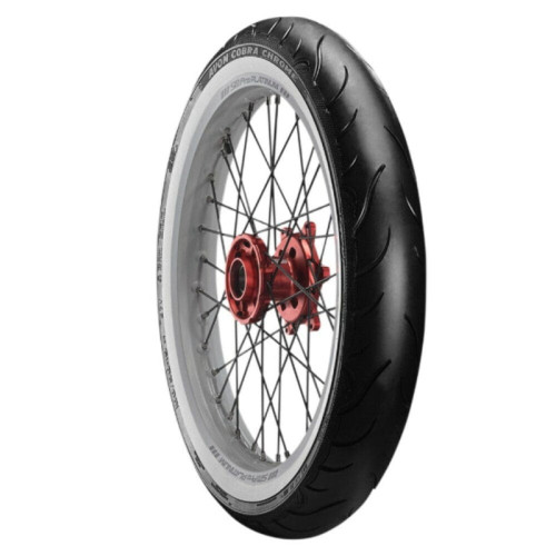 PartzBiz HD: 3493325-Avon Cobra Chrome AV91 100/90 B19 57V Whitewall Front Tire Touring Harley PartzBiz HD: 3493325-Avon Cobra Chrome AV91 100/90 B19 57V Whitewall Front Tire Touring Harley