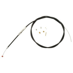 PartzBiz HD 101-80-30002 BLK - Barnett Universal 53” +8 Vinyl Throttle Cable Black with Adjuster Harley