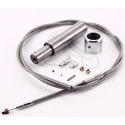 PartzBiz HD 35-105 + 35-106 + 102-80-30002-0 - Internal Throttle Kit SS8 Cable 1 Handlebars Harley Bobber Chopper Triumph XS650