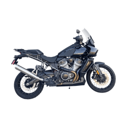 PartzBiz HD 1P187SS - Bassani 4” Stainless Steel Slip-On Megaphone Muffler Slash-Cut Harley 1250 21+