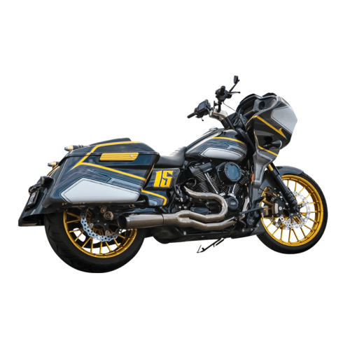 PartzBiz HD: 3488239-Bassani Road Rage II 2-into-1 Mid Exhaust System Pipe Black Harley Touring 2017+ PartzBiz HD: 3488239-Bassani Road Rage II 2-into-1 Mid Exhaust System Pipe Black Harley Touring 2017+