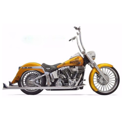 PartzBiz HD 1S26E-36 - Bassani Chrome True Dual Exhaust 36” Long Fishtail Mufflers Harley Softail 07-17 PartzBiz HD 1S26E-36 - Bassani Chrome True Dual Exhaust 36” Long Fishtail Mufflers Harley Softail 07-17