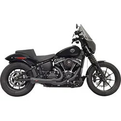 PartzBiz HD 1S73B - Bassani Black Ripper Road Rage 2 Into 1 Exhaust System Pipes Harley Softail 18+ PartzBiz HD 1S73B - Bassani Black Ripper Road Rage 2 Into 1 Exhaust System Pipes Harley Softail 18+