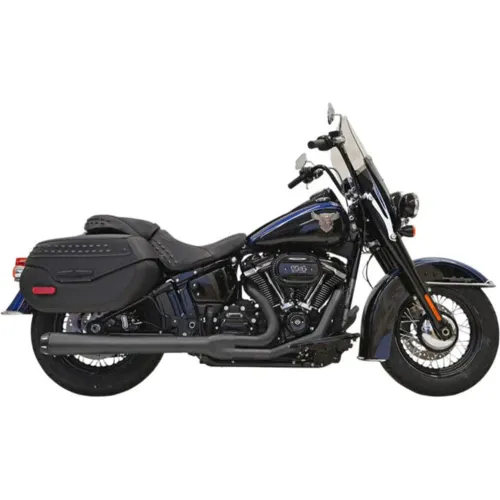 PartzBiz HD: 3442980-Bassani Black Road Rage 2 Into 1 ระบบท่อไอเสีย Harley Softail FL