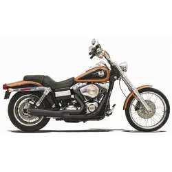 PartzBiz HD 13322R - Bassani Black Road Rage 2 Into 1 Megaphone Exhaust System Harley Dyna 91-05 FXD PartzBiz HD 13322R - Bassani Black Road Rage 2 Into 1 Megaphone Exhaust System Harley Dyna 91-05 FXD