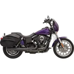 PartzBiz HD 13321R - Bassani Black Road Rage 2 Into 1 Megaphone Exhaust System Harley Dyna FXD 91-05 PartzBiz HD 13321R - Bassani Black Road Rage 2 Into 1 Megaphone Exhaust System Harley Dyna FXD 91-05