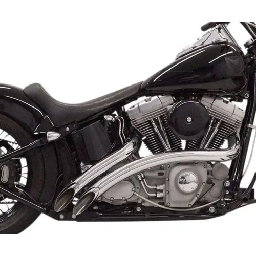 PartzBiz HD: 3443907-Bassani Chrome Radial Sweepers Exhaust Pipes w/ Heat Shields Harley Softail Dyna PartzBiz HD: 3443907-Bassani Chrome Radial Sweepers Exhaust Pipes w/ Heat Shields Harley Softail Dyna