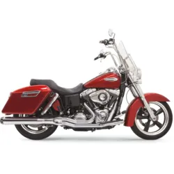PartzBiz HD 1D28R - Bassani Chrome Road Rage 2 Into 1 Megaphone Exhaust System Harley Dyna 12-16 FLD