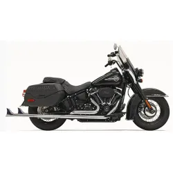 PartzBiz HD 1S76E-36 - Bassani Chrome True Dual Exhaust 36‚” Fishtail 2-2 Harley Softail M8 No Baffles PartzBiz HD 1S76E-36 - Bassani Chrome True Dual Exhaust 36‚” Fishtail 2-2 Harley Softail M8 No Baffles