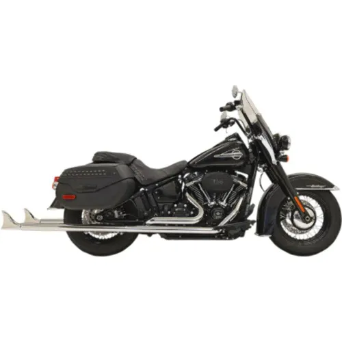 PartzBiz HD: 3465790-Bassani Chrome True Dual Exhaust 39‚” 2.25‚” Fishtail Harley Softail 18+ แผ่นกั้น PartzBiz HD: 3465790-Bassani Chrome True Dual Exhaust 39‚” 2.25‚” Fishtail Harley Softail 18+ แผ่นกั้น