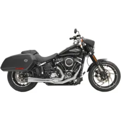 PartzBiz HD 1S81R - Bassani Road Rage 3 Megaphone 2 Into 1 Chrome Exhaust Pipe 18+ Harley Softail M8