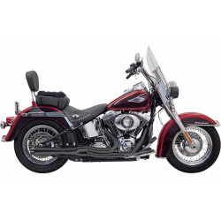 PartzBiz HD 1S12RB - Bassani Road Rage II Mega Power Black 2 Into 1 Exhaust Pipe System Short Softail PartzBiz HD 1S12RB - Bassani Road Rage II Mega Power Black 2 Into 1 Exhaust Pipe System Short Softail