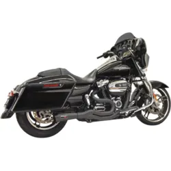 PartzBiz HD 1F72B - Bassani Road Rage Ripper 2 Into 1  Black Exhaust Header Pipe Harley 17+ Touring