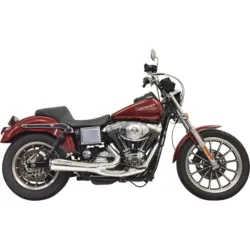 PartzBiz HD 1D5C - Bassani Road Rage Ripper 2 Into 1 Chrome Exhaust System Pipe Harley Dyna 93-05