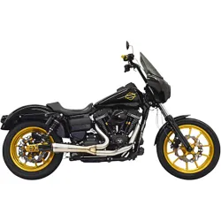 PartzBiz HD 1D6SS - Bassani Road Rage Ripper 2 Into 1 Stainless Steel Short Exhaust Pipe Harley Dyna