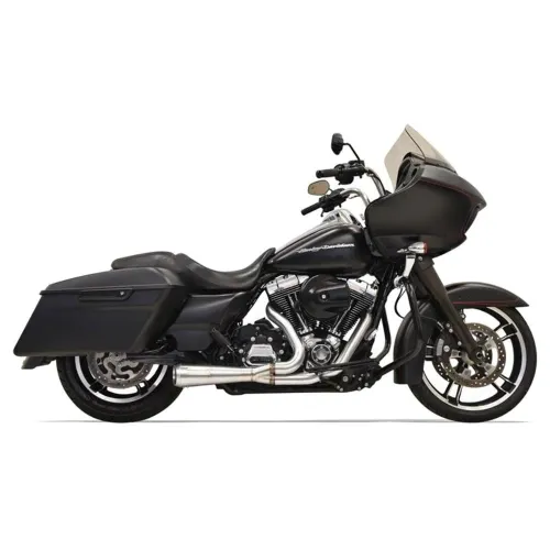 PartzBiz HD: 3469663-Bassani Stainless Steel Road Rage 2 - 1 Short Exhaust Pipe 95-16 Harley Touring