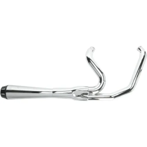 PartzBiz HD: 3447701-Chrome Bassani 2 into 1 Road Rage Exhaust System Pipe Short Upswept Muffler FXR