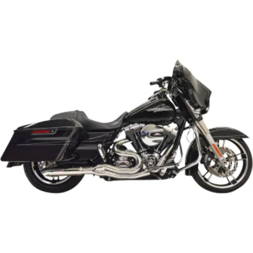 PartzBiz HD: 3476609-Chrome Bassani 2 into 1 Road Rage Hot Rod Turnout Exhaust System Harley Touring