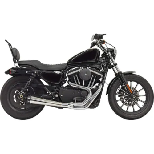 PartzBiz HD: 3474947-Chrome Bassani 2 into 1 Road Rage II Exhaust Pipe System Harley Sportster XL 04+