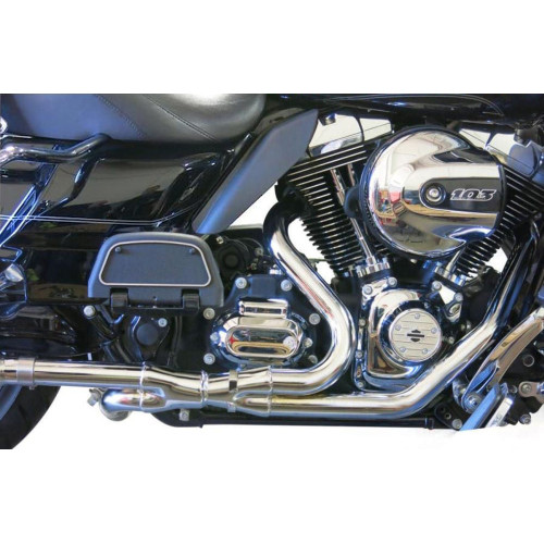 PartzBiz HD: 3442941-Bassani 2 เป็น 2 2x2 True Dual Header ท่อท่อไอเสีย Harley 09-16 Touring Bagger