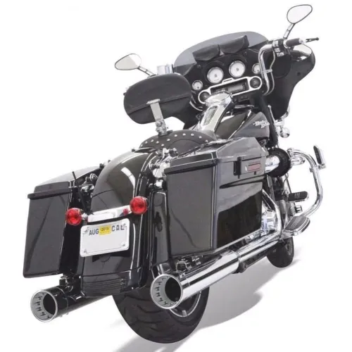 PartzBiz HD: 3443800-Bassani 4‚” DNT Straight Can Chrome Bagger ท่อไอเสีย 95-16 Harley Touring