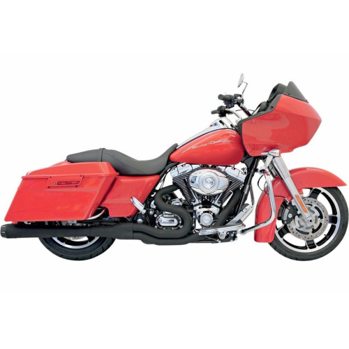 PartzBiz HD: 3445369-Bassani Black Road Rage 2 เป็น 1 II B4M Exhaust Pipe System 4‚” Harley Touring