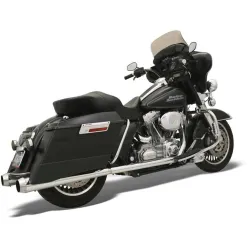 PartzBiz HD 11215A - Bassani Chrome Power Curve True Dual Header Pipes Exhaust Harley Touring 07-2016