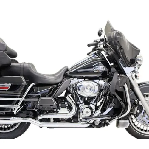 PartzBiz HD: 3443027-Bassani Chrome True Dual Down Under Exhaust Pipes Headers สำหรับ Harley Touring 09-16