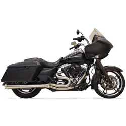 PartzBiz HD 1F11SS - Bassani Stainless Road Rage 2 Into 1 Exhaust Header System Harley Touring 95-16