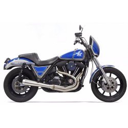 PartzBiz HD 1FXRSS - Bassani Stainless Steel 2 into 1 Road Rage III SS 3 Full Exhaust System Pipe FXR