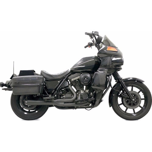 PartzBiz HD: 3443702-Black Bassani 2 into 1 Road Rage Exhaust Pipe FXR Floorboards or Mid Controls