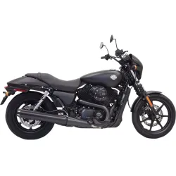PartzBiz HD 1587LRB - Bassani 4‚” ท่อไอเสียทรงยาว Slip-On Straight Cut สีดำ Harley Street XG750