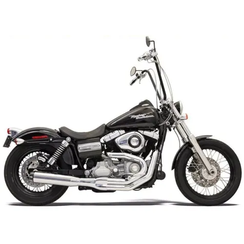 PartzBiz HD: 3443944-Bassani Chrome Road Rage B1 II Power 2 เป็น 1 ระบบท่อไอเสีย Harley Dyna