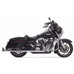 PartzBiz HD 1F27E33 - Bassani 33” Chrome Exhaust 2 1/4 Bagger Fishtail Slip-On Mufflers Harley Touring