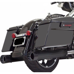 PartzBiz HD 1F72DNT5B - Bassani 4‚” Straight Can DNT Slip-On ท่อไอเสียสีดำ Harley Touring M8 17+