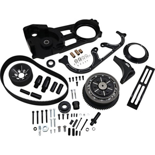 PartzBiz HD: 3471736-BDL Black Anodized 2” Open Primary Billet Belt Drive Kit Harley Touring 90-06