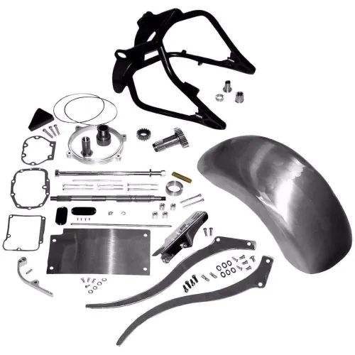 PartzBiz HD: 3441811-240 250 Wide Fat Tire Kit Black Swingarm Raw Rear Fender Struts Harley Softail PartzBiz HD: 3441811-240 250 Wide Fat Tire Kit Black Swingarm Raw Rear Fender Struts Harley Softail