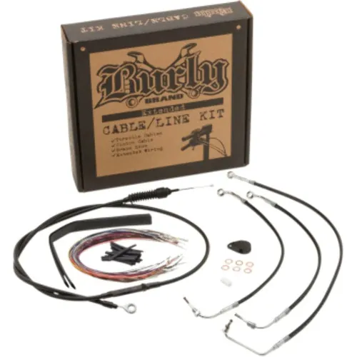 PartzBiz HD: 3476863-Black Vinyl Handlebar Cable Kit Ape Hanger ABS 15” Touring Bagger Harley 17-20 PartzBiz HD: 3476863-Black Vinyl Handlebar Cable Kit Ape Hanger ABS 15” Touring Bagger Harley 17-20