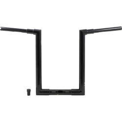 PartzBiz HD B12-6092B - Burly Jason 1-1/2” Ape Hanger Handlebars 16” Black Harley Notched Slotted Dimpled