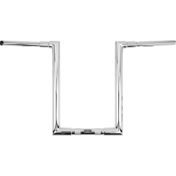 PartzBiz HD B12-6092C - Burly Jason 1-1/2” Apes Handlebars 16” Chrome Harley Notched Slotted Dimpled