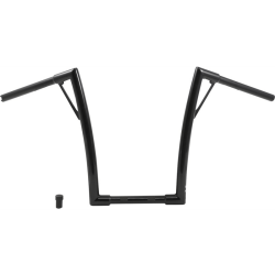 PartzBiz HD B12-7008B - Burly Louie 1-1/4” Ape Handlebars 12” Black Harley Notched Slotted Drilled